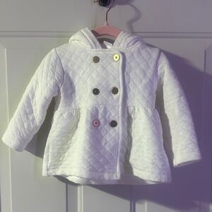 Carter’s Quilted White Jacket- 18m